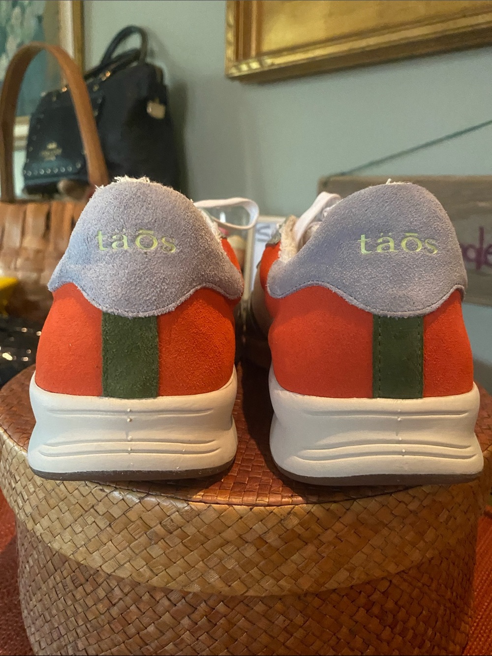 Taos Detour women's sneakers vibrant multi-color design suede and mesh uppers. - Picture 4 of 16